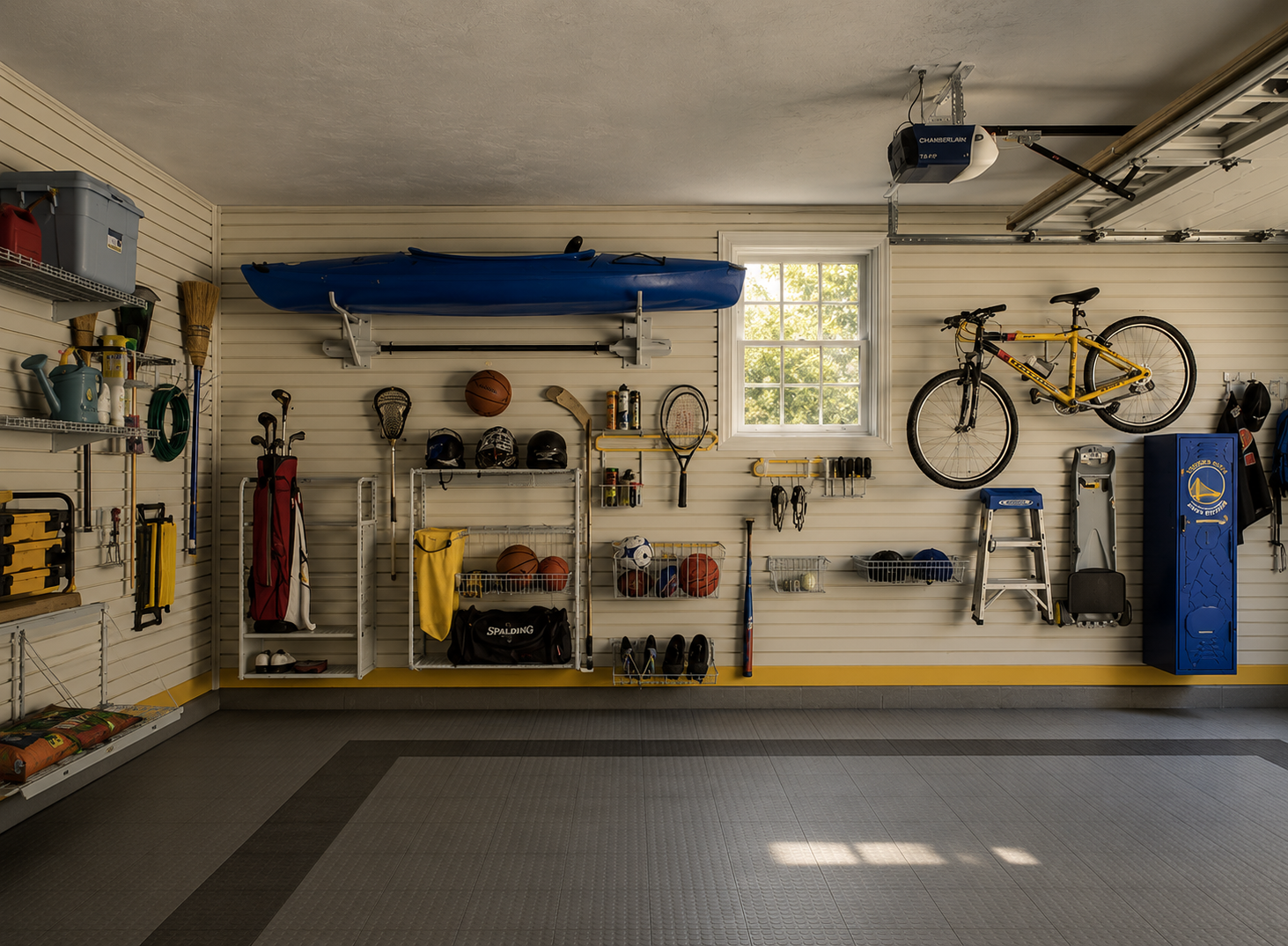 Clean and organized garage after garage cleanout